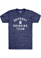 RALLY Navy Blue Driveway Drinking Team Short Sleeve Fashion T Shirt