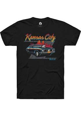Rally Kansas City Black Muscle Car Short Sleeve Fashion T Shirt