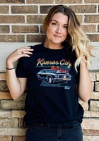 Rally Kansas City Black Muscle Car Short Sleeve Fashion T Shirt