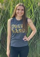 Cleveland Women's Navy Hippie Floral Muscle Tank Top