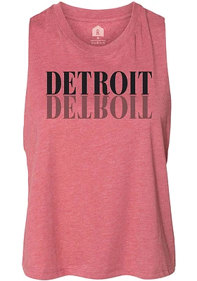 Rally Detroit Womens Pink Mirror Tank Top