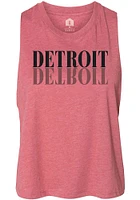 Rally Detroit Womens Pink Mirror Tank Top