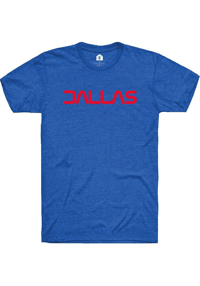 Rally Dallas Ft Worth Blue Cutoff Short Sleeve Fashion T Shirt