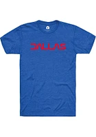 Rally Dallas Ft Worth Blue Cutoff Short Sleeve Fashion T Shirt