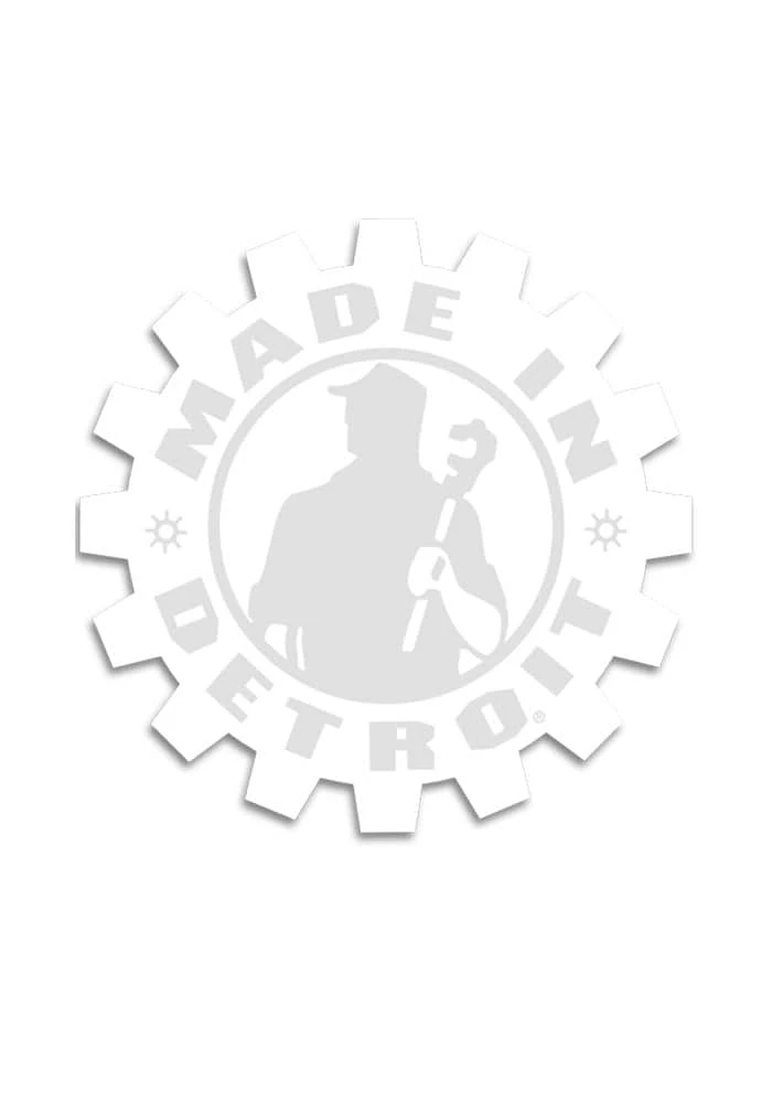 Made In Detroit Detroit Made In Detroit White 6X6 Auto Decal - White