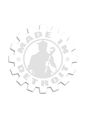 Made In Detroit Detroit Made In Detroit White 6X6 Auto Decal - White