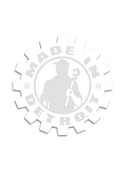 Made In Detroit Detroit Made In Detroit White 6X6 Auto Decal - White