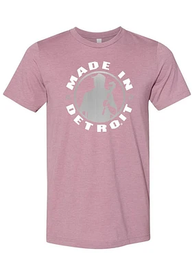 Made Detroit Pink Circle Icon Short Sleeve Fashion T Shirt
