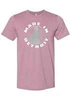 Made Detroit Pink Circle Icon Short Sleeve Fashion T Shirt