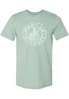 Made Detroit Light Blue Circle Icon Short Sleeve Fashion T Shirt