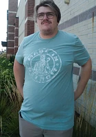 Made Detroit Light Blue Circle Icon Short Sleeve Fashion T Shirt