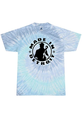 Made Detroit Light Blue Circle Icon Short Sleeve T Shirt