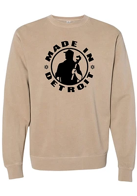 Made Detroit Mens Circle Icon Long Sleeve Crew Sweatshirt