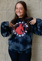 Made Detroit Mens Black Circle Icon Long Sleeve Crew Sweatshirt
