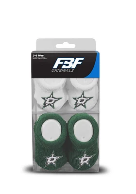 Dallas Stars 2pk Knit Baby Bootie Boxed Set