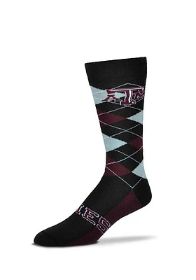 Texas A&M Aggies Horizontal Big Mens Argyle Socks