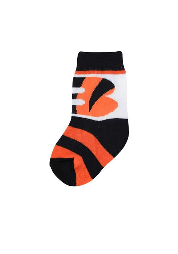 Cincinnati Bengals Rugby Stripe Baby Quarter Socks