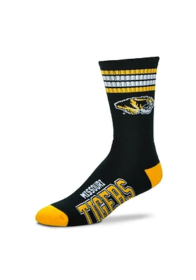 Missouri Tigers Duece Four Stripe Mens Crew Socks