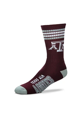 Texas A&M Aggies Duece Four Stripe Mens Crew Socks