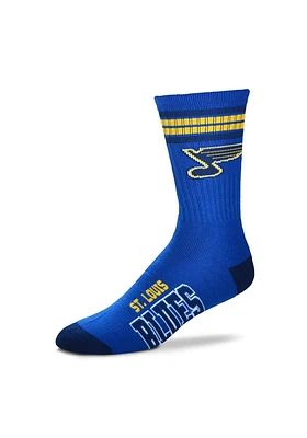 St Louis Blues Duece Four Stripe Mens Crew Socks