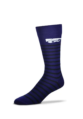 K-State Wildcats Fun Stripe Mens Dress Socks