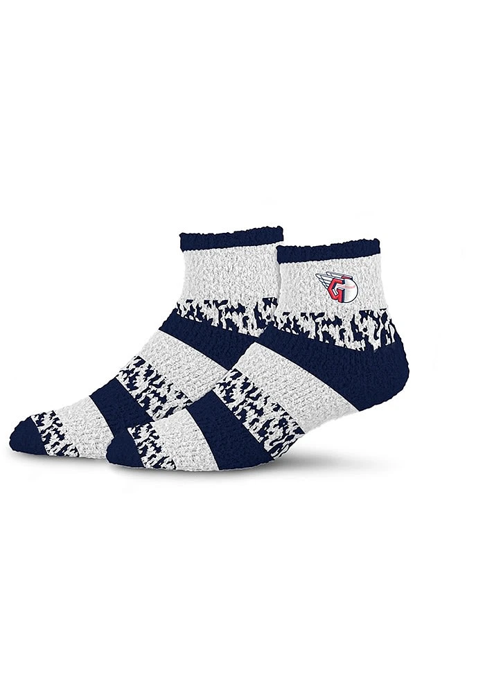 Cleveland Guardians Sleepsoft Fuzzy Womens Quarter Socks