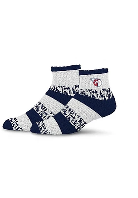 Cleveland Guardians Sleepsoft Fuzzy Womens Quarter Socks