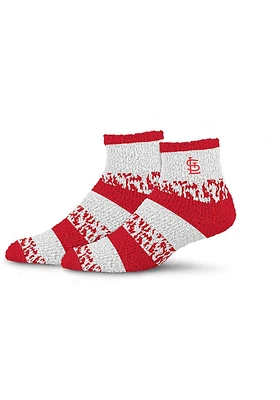 St Louis Cardinals Sleepsoft Fuzzy Womens Quarter Socks
