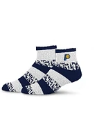 Indiana Pacers Sleepsoft Fuzzy Womens Quarter Socks