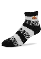Iowa State Cyclones Pro Stripe Fuzzy Womens Quarter Socks