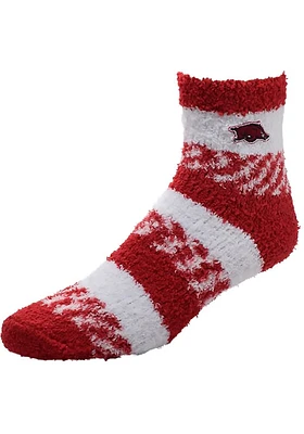 Arkansas Razorbacks Stripe Womens Quarter Socks