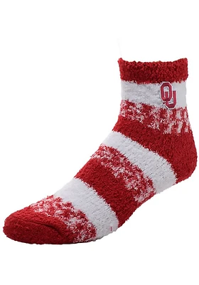 Oklahoma Sooners Stripe Womens Quarter Socks