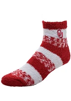Oklahoma Sooners Stripe Womens Quarter Socks