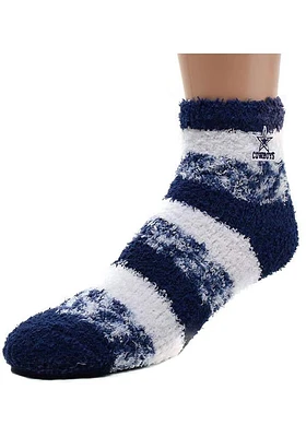 Dallas Cowboys Stripe Womens Quarter Socks