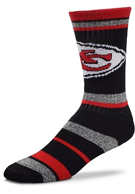 Kansas City Chiefs Marbled Stripe Mens Crew Socks