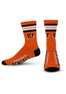 Cincinnati Bengals Black 4 Stripe Duece Youth Crew Socks