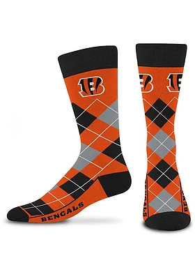 Cincinnati Bengals Stock Mens Argyle Socks