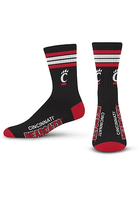 Cincinnati Bearcats 4 Stripe Duece Mens Crew Socks