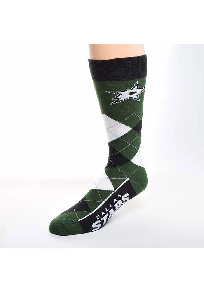 Dallas Stars Calf Logo Mens Argyle Socks