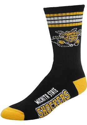Wichita State Shockers 4 Stripe Deuce Mens Crew Socks