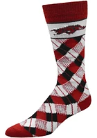 Arkansas Razorbacks Plaid Mens Argyle Socks