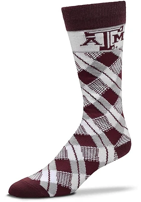 Texas A&M Aggies Plaid Mens Argyle Socks