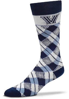 Villanova Wildcats Plaid Mens Argyle Socks