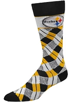 Pittsburgh Steelers Plaid Mens Argyle Socks