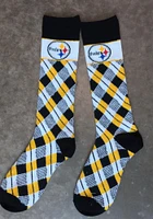 Pittsburgh Steelers Plaid Mens Argyle Socks