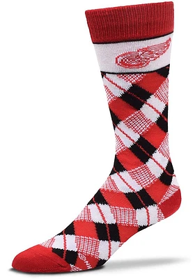 Detroit Red Wings Plaid Mens Argyle Socks