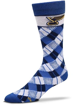 St Louis Blues Plaid Mens Argyle Socks