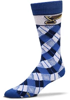 St Louis Blues Plaid Mens Argyle Socks