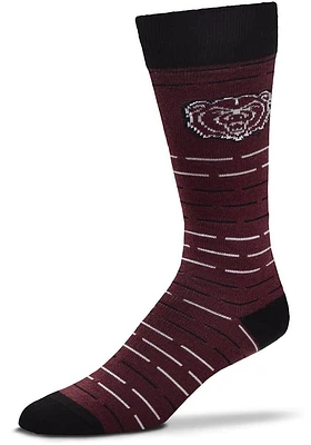 Missouri State Bears Dash Stripe Mens Dress Socks