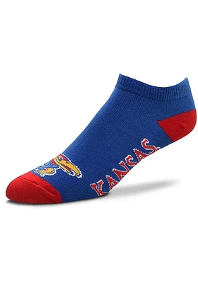 Kansas Jayhawks Team Color Mens No Show Socks